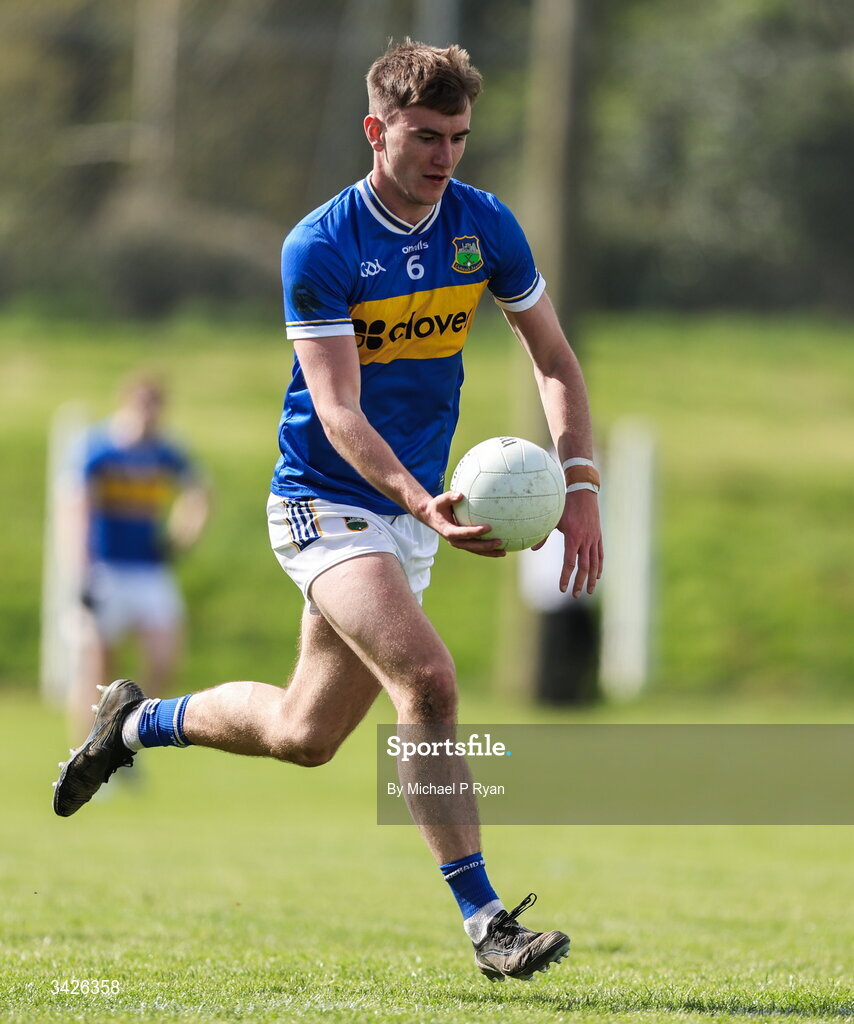 12 April 2026; James Morris of Tipperary during the Munster GAA Football Senior Championship quarter-final match between Waterford and Tipperary at Cappoquin Logistics Fraher Field in Waterford. Photo by Michael P Ryan/Sportsfile