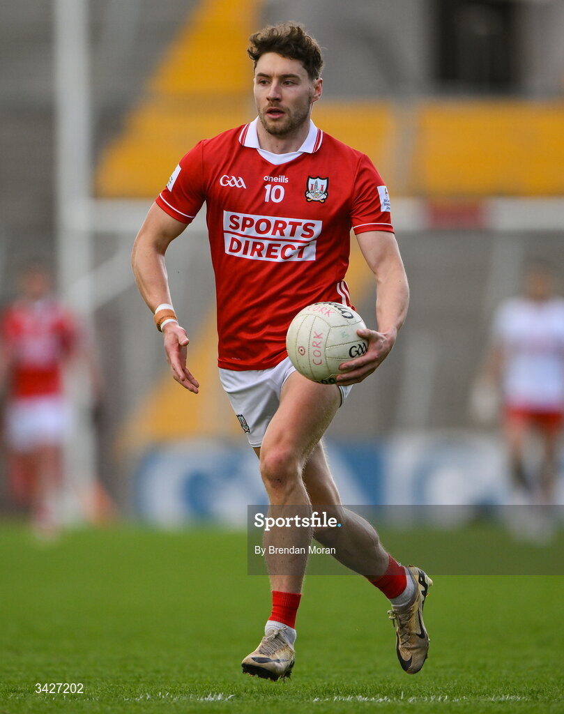 12 April 2026; Paul Walsh of Cork during the Munster GAA Football Senior Championship quarter-final match between Cork and Limerick at SuperValu Páirc Uí Chaoimh in Cork. Photo by Brendan Moran/Sportsfile