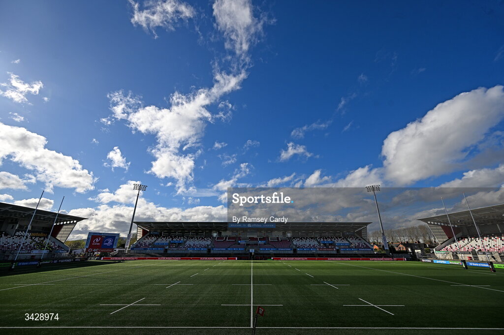 17 April 2026; A general view before the United Rugby Championship match between Ulster and Leinster at Affidea Stadium in Belfast. Photo by Ramsey Cardy/Sportsfile