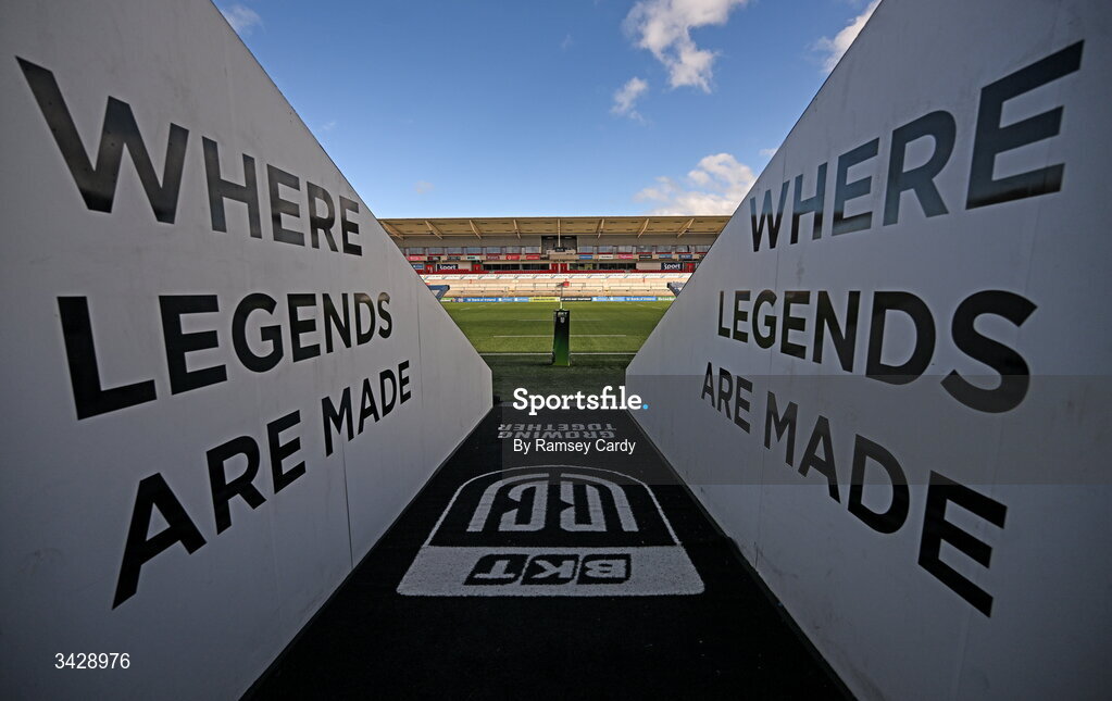 17 April 2026; A general view before the United Rugby Championship match between Ulster and Leinster at Affidea Stadium in Belfast. Photo by Ramsey Cardy/Sportsfile