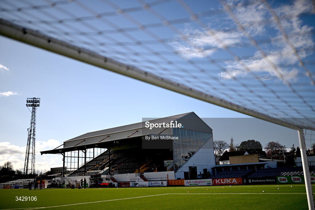 17 April 2026; A general view of Oriel Park before the SSE Airtricity Men's Premier Division match between Dundalk and Galway United at Oriel Park in Dundalk, Louth. Photo by Ben McShane/Sportsfile