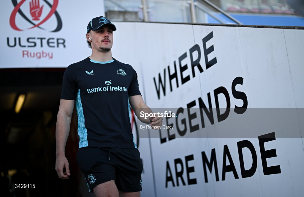 17 April 2026; Joshua Kenny of Leinster before the United Rugby Championship match between Ulster and Leinster at Affidea Stadium in Belfast. Photo by Ramsey Cardy/Sportsfile