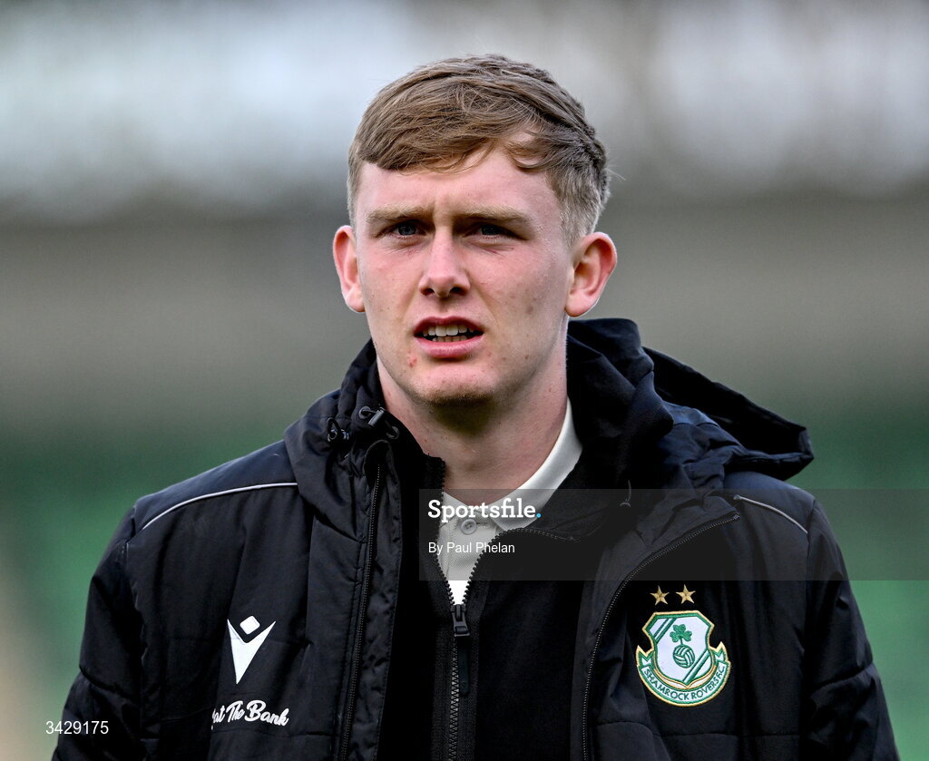 17 April 2026; Michael Noonan of Shamrock Rovers arrives before the SSE Airtricity Men's Premier Division match between Shamrock Rovers and Bohemians at Tallaght Stadium in Dublin. Photo by Paul Phelan/Sportsfile