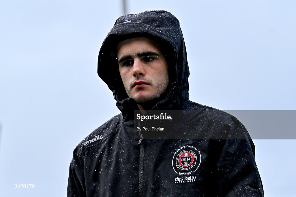 17 April 2026; Hugh Martin of Bohemians arrives before the SSE Airtricity Men's Premier Division match between Shamrock Rovers and Bohemians at Tallaght Stadium in Dublin. Photo by Paul Phelan/Sportsfile