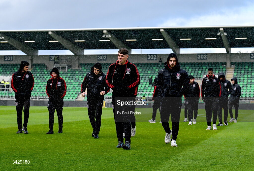 17 April 2026; Bohemians players arrive before the SSE Airtricity Men's Premier Division match between Shamrock Rovers and Bohemians at Tallaght Stadium in Dublin. Photo by Paul Phelan/Sportsfile
