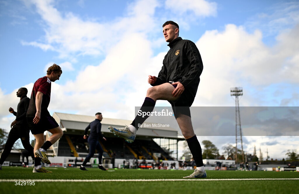 17 April 2026; Lee Devitt of Galway United before the SSE Airtricity Men's Premier Division match between Dundalk and Galway United at Oriel Park in Dundalk, Louth. Photo by Ben McShane/Sportsfile