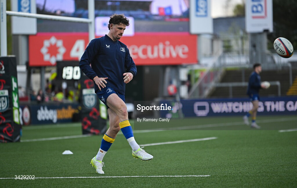 17 April 2026; Joshua Kenny of Leinster before the United Rugby Championship match between Ulster and Leinster at Affidea Stadium in Belfast. Photo by Ramsey Cardy/Sportsfile