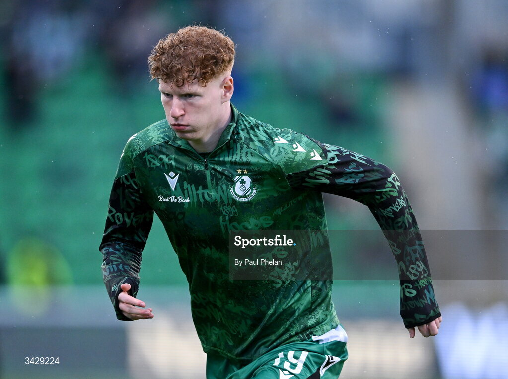 17 April 2026; Adam Brennan of Shamrock Rovers before the SSE Airtricity Men's Premier Division match between Shamrock Rovers and Bohemians at Tallaght Stadium in Dublin. Photo by Paul Phelan/Sportsfile