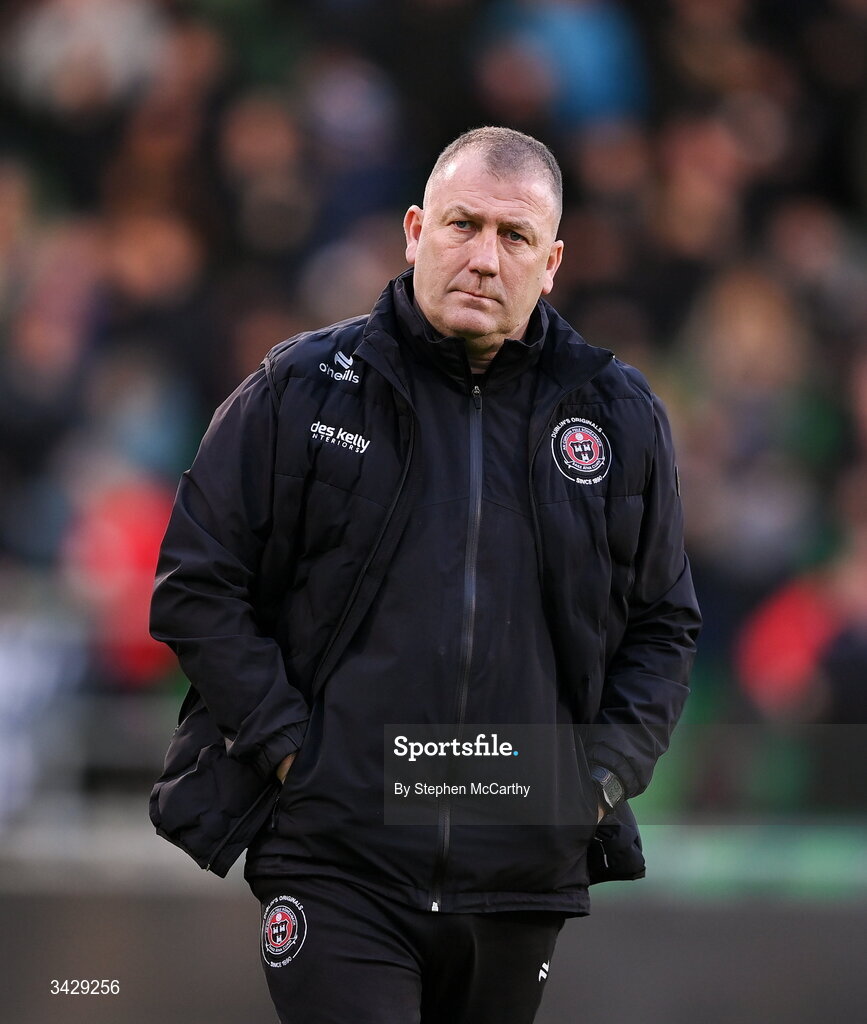 17 April 2026; Bohemians manager Alan Reynolds before the SSE Airtricity Men's Premier Division match between Shamrock Rovers and Bohemians at Tallaght Stadium in Dublin. Photo by Stephen McCarthy/Sportsfile