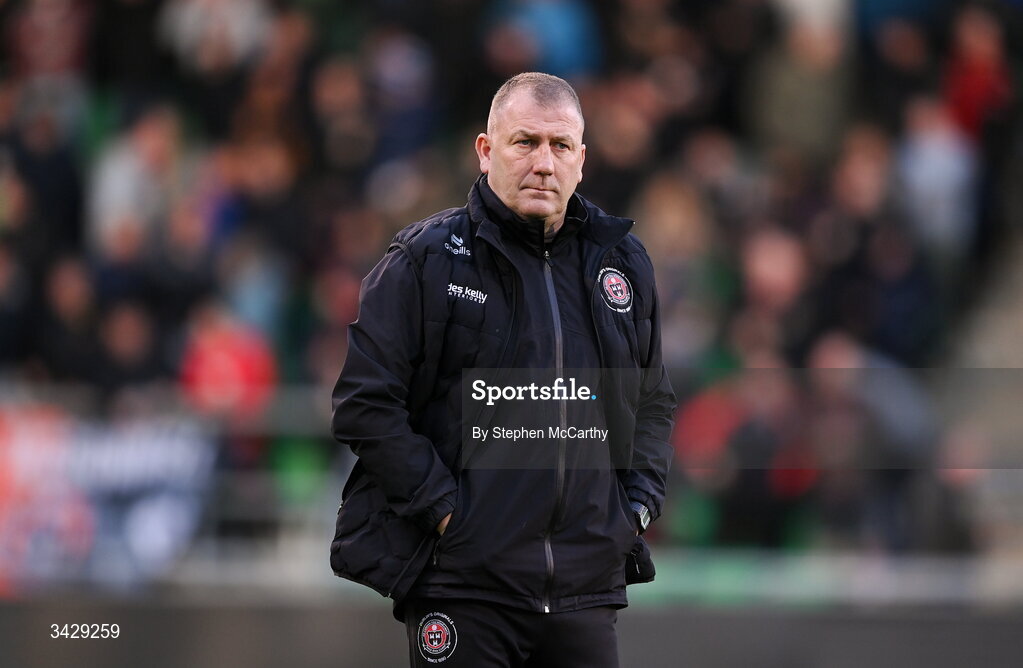 17 April 2026; Bohemians manager Alan Reynolds before the SSE Airtricity Men's Premier Division match between Shamrock Rovers and Bohemians at Tallaght Stadium in Dublin. Photo by Stephen McCarthy/Sportsfile
