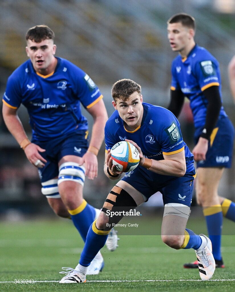 17 April 2026; Garry Ringrose of Leinster during the United Rugby Championship match between Ulster and Leinster at Affidea Stadium in Belfast. Photo by Ramsey Cardy/Sportsfile