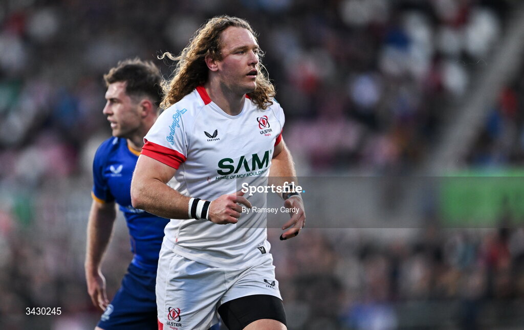 17 April 2026; Werner Kok of Ulster during the United Rugby Championship match between Ulster and Leinster at Affidea Stadium in Belfast. Photo by Ramsey Cardy/Sportsfile