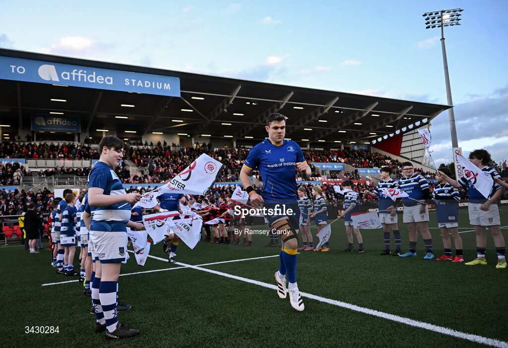 17 April 2026; Garry Ringrose of Leinster before the United Rugby Championship match between Ulster and Leinster at Affidea Stadium in Belfast. Photo by Ramsey Cardy/Sportsfile