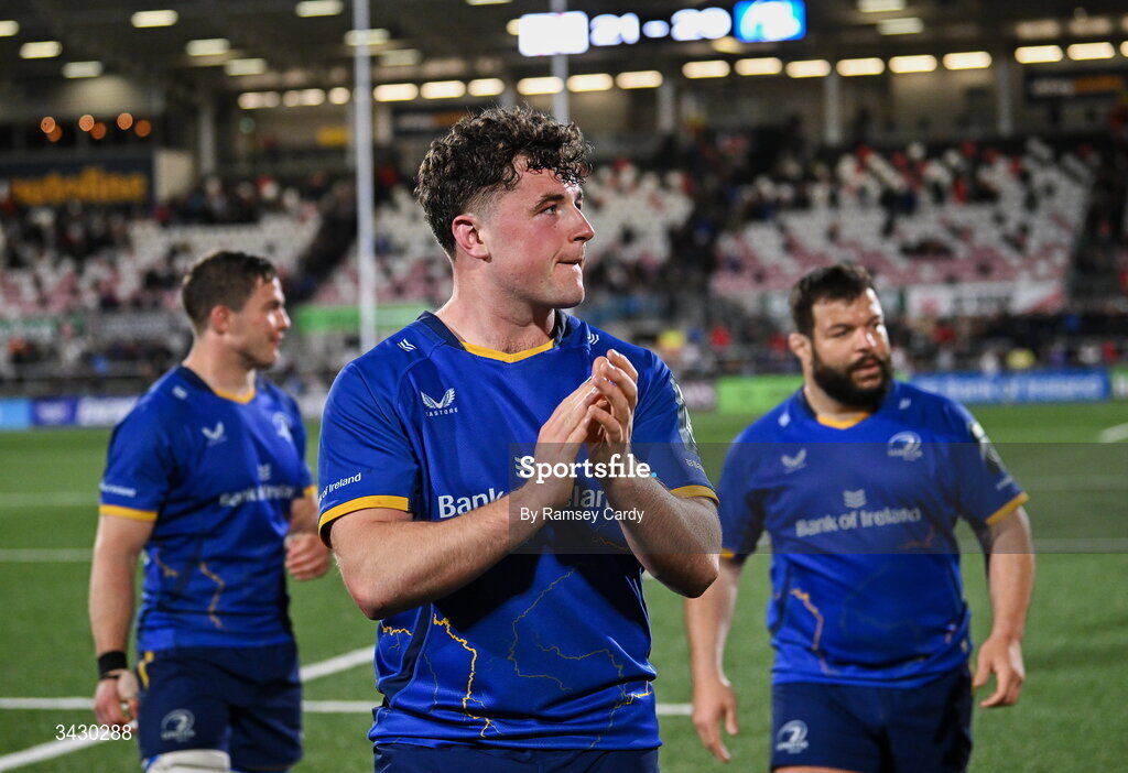 17 April 2026; Gus McCarthy of Leinster after the United Rugby Championship match between Ulster and Leinster at Affidea Stadium in Belfast. Photo by Ramsey Cardy/Sportsfile