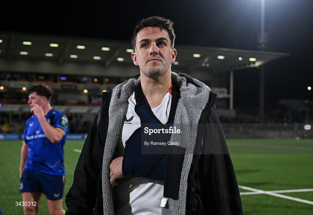 17 April 2026; James Hume of Ulster after the United Rugby Championship match between Ulster and Leinster at Affidea Stadium in Belfast. Photo by Ramsey Cardy/Sportsfile