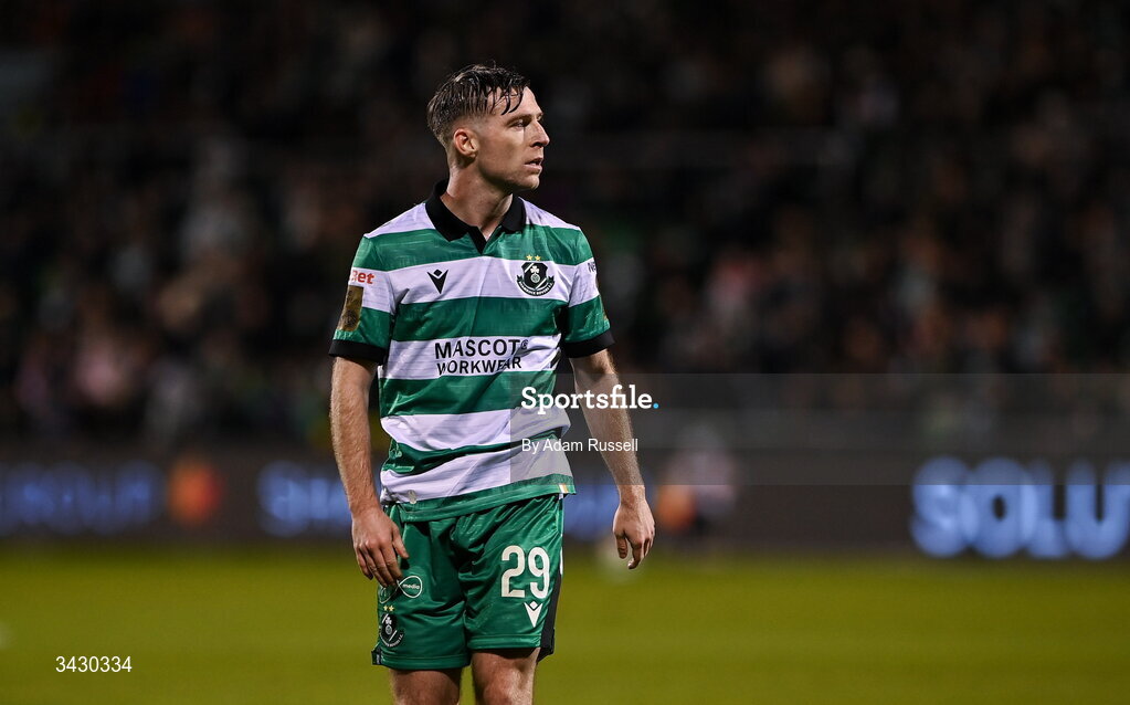 17 April 2026; Jack Byrne of Shamrock Rovers during the SSE Airtricity Men's Premier Division match between Shamrock Rovers and Bohemians at Tallaght Stadium in Dublin. Photo by Adam Russell/Sportsfile