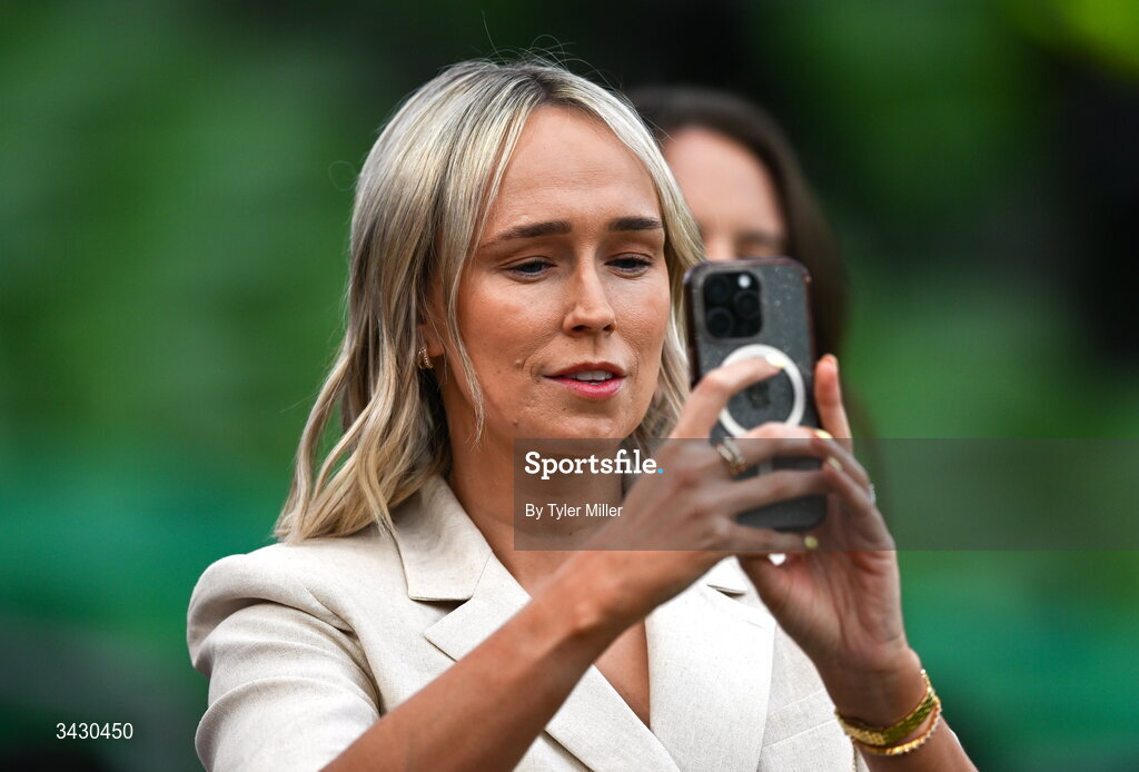 18 April 2026; Former Republic of Ireland player Stephanie Zambra looks on before the 2027 FIFA Women’s World Cup Qualifier match between Republic of Ireland and Poland at the Aviva Stadium in Dublin. Photo by Tyler Miller/Sportsfile