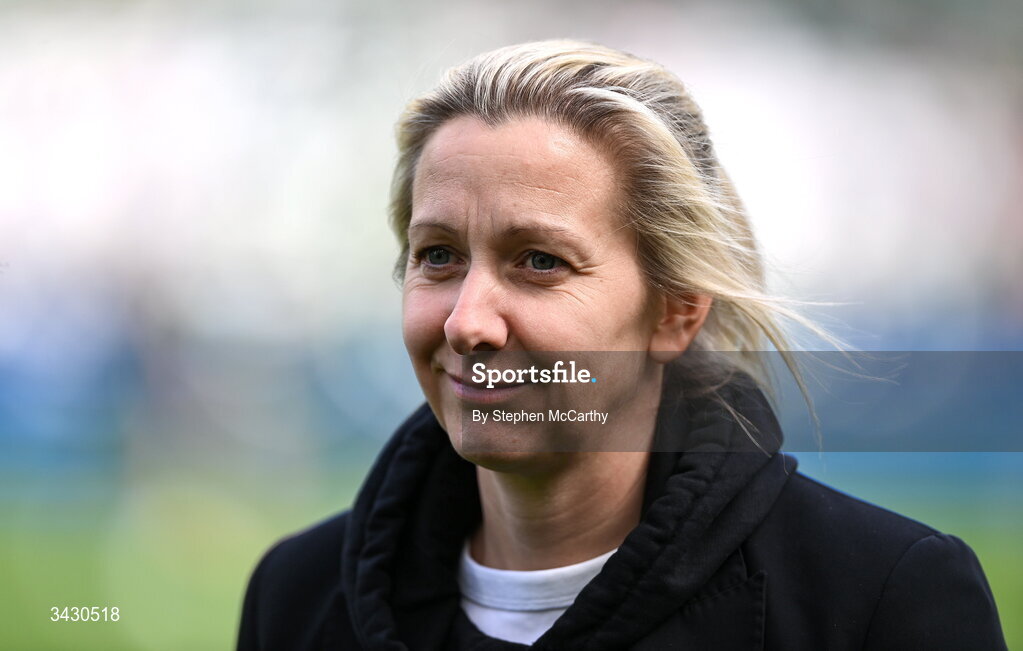 18 April 2026; Republic of Ireland head coach Carla Ward before the 2027 FIFA Women’s World Cup Qualifier match between Republic of Ireland and Poland at the Aviva Stadium in Dublin. Photo by Stephen McCarthy/Sportsfile
