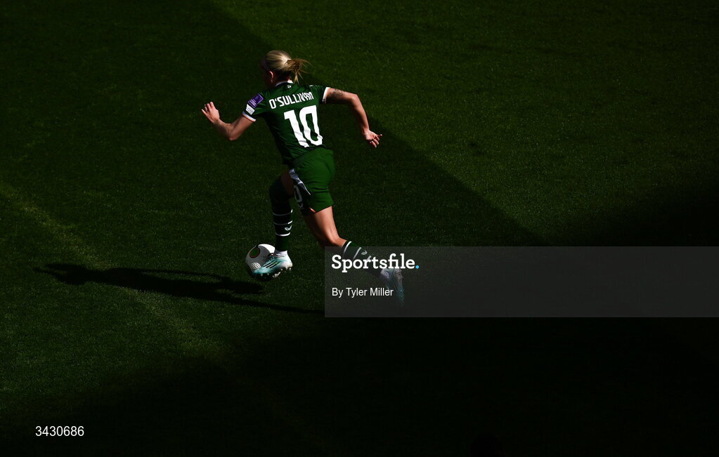 18 April 2026; Denise O'Sullivan of Republic of Ireland during the 2027 FIFA Women’s World Cup Qualifier match between Republic of Ireland and Poland at the Aviva Stadium in Dublin. Photo by Tyler Miller/Sportsfile