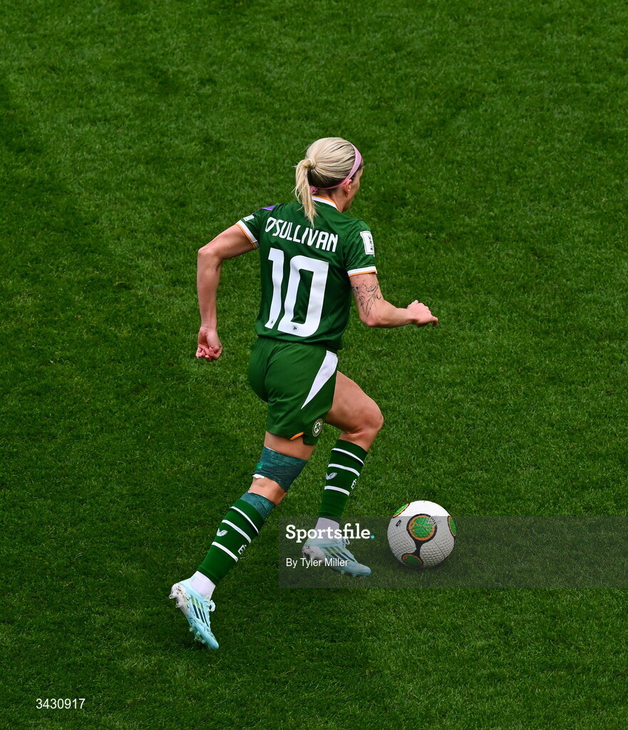 18 April 2026; Denise O'Sullivan of Republic of Ireland during the 2027 FIFA Women’s World Cup Qualifier match between Republic of Ireland and Poland at the Aviva Stadium in Dublin. Photo by Tyler Miller/Sportsfile