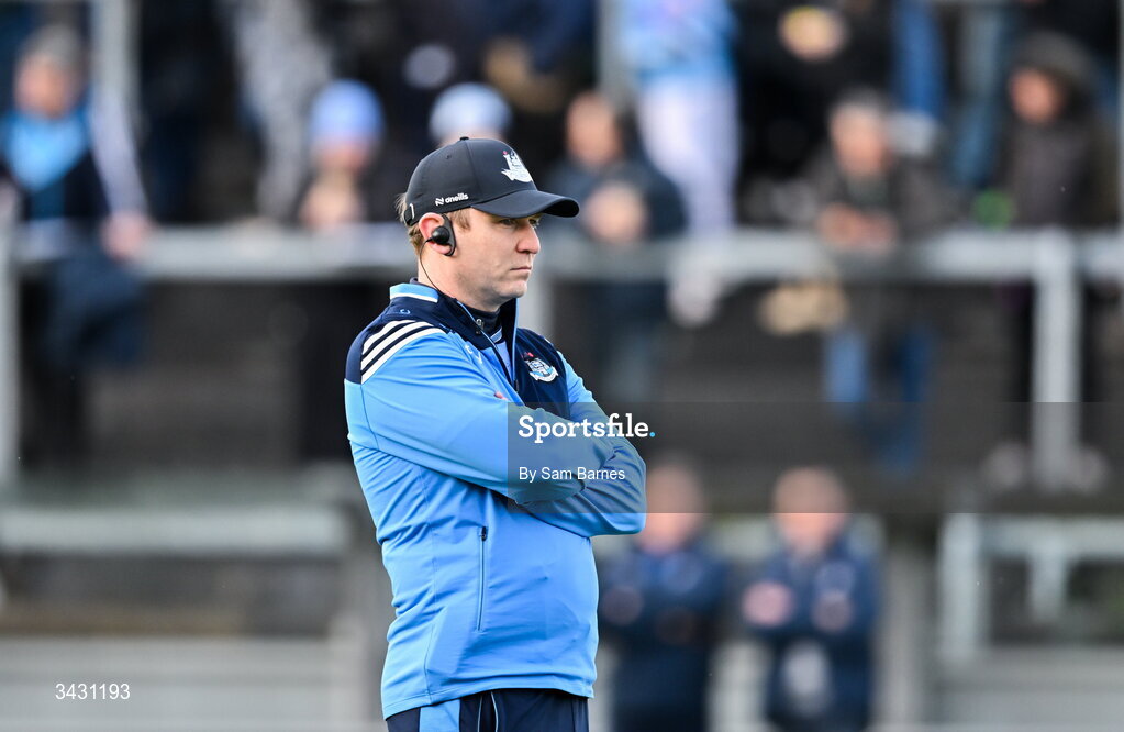18 April 2026; Dublin manager Niall Ó Ceallacháin before the Leinster GAA Senior Hurling Championship Round 1 match between Offaly and Dublin at Glenisk O'Connor Park in Tullamore, Offaly. Photo by Sam Barnes/Sportsfile