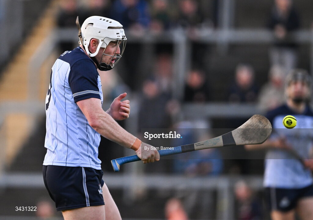 18 April 2026; Conor Donohoe of Dublin scores his side's second goal during the Leinster GAA Senior Hurling Championship Round 1 match between Offaly and Dublin at Glenisk O'Connor Park in Tullamore, Offaly. Photo by Sam Barnes/Sportsfile