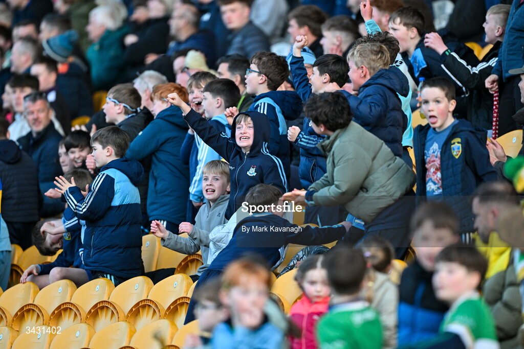 18 April 2026; Dublin supporters during the Leinster GAA Senior Hurling Championship Round 1 match between Offaly and Dublin at Glenisk O'Connor Park in Tullamore, Offaly. Photo by Mark Kavanagh/Sportsfile