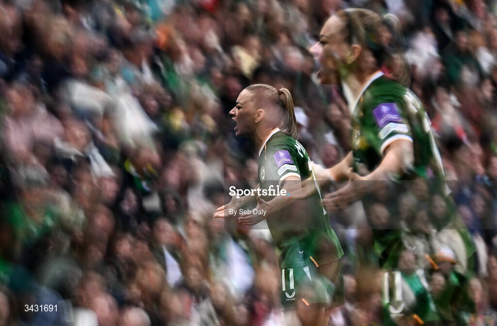 18 April 2026; (EDITORS NOTE: Image created in camera) Katie McCabe of Republic of Ireland during the 2027 FIFA Women’s World Cup Qualifier match between Republic of Ireland and Poland at the Aviva Stadium in Dublin. Photo by Seb Daly/Sportsfile