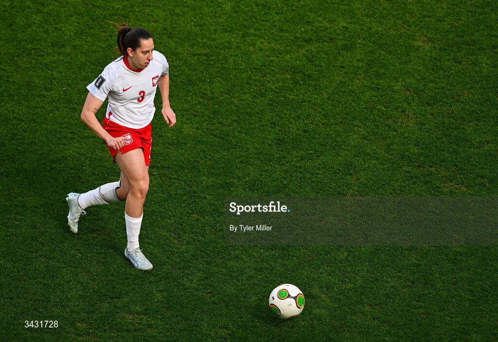 18 April 2026; Wiktoria Zieniewicz of Poland during the 2027 FIFA Women’s World Cup Qualifier match between Republic of Ireland and Poland at the Aviva Stadium in Dublin. Photo by Tyler Miller/Sportsfile