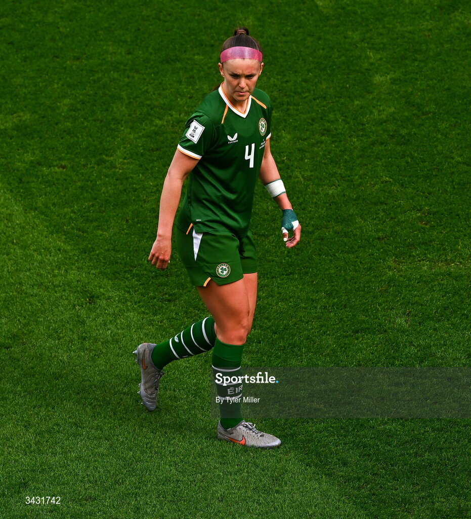 18 April 2026; Caitlin Hayes of Republic of Ireland during the 2027 FIFA Women’s World Cup Qualifier match between Republic of Ireland and Poland at the Aviva Stadium in Dublin. Photo by Tyler Miller/Sportsfile