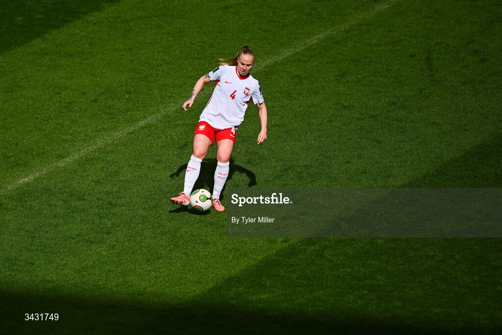 18 April 2026; Paulina Dudek of Poland during the 2027 FIFA Women’s World Cup Qualifier match between Republic of Ireland and Poland at the Aviva Stadium in Dublin. Photo by Tyler Miller/Sportsfile