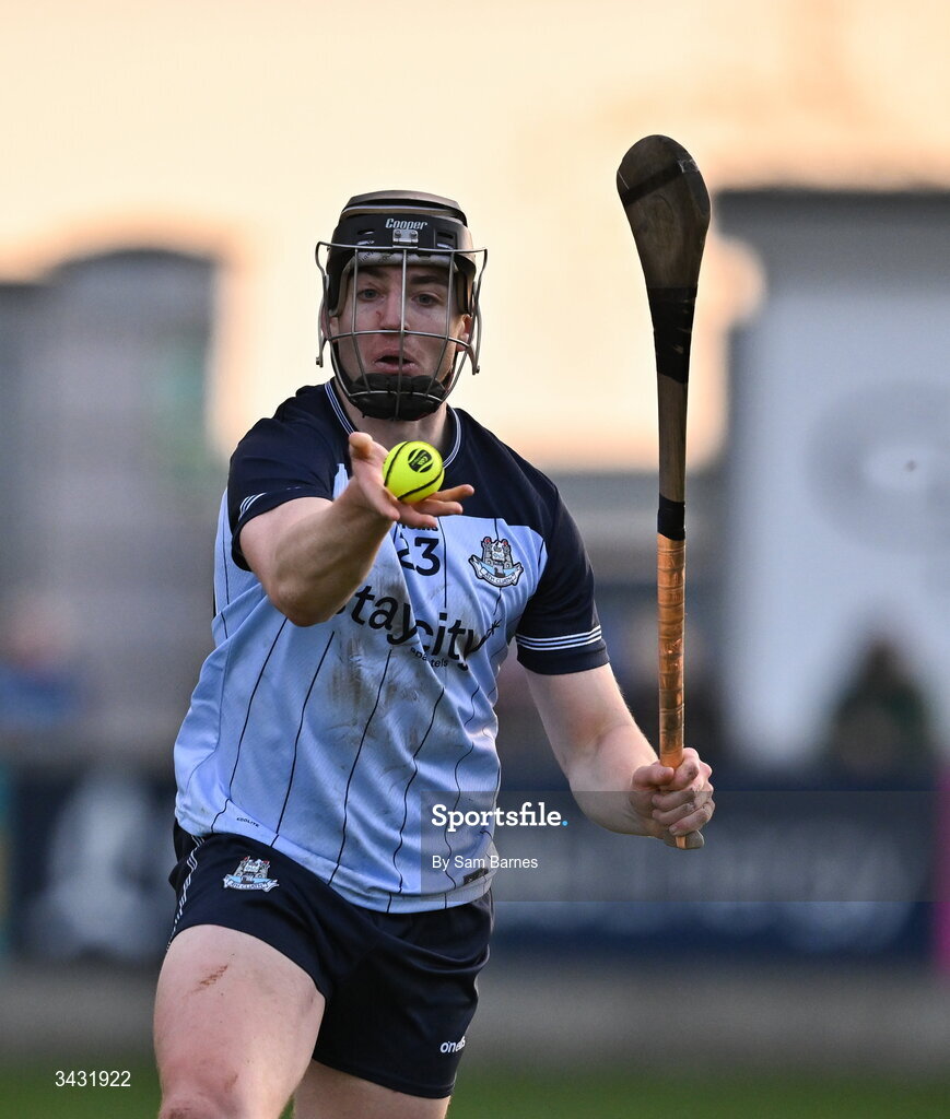 18 April 2026; Dónal Burke of Dublin during the Leinster GAA Senior Hurling Championship Round 1 match between Offaly and Dublin at Glenisk O'Connor Park in Tullamore, Offaly. Photo by Sam Barnes/Sportsfile