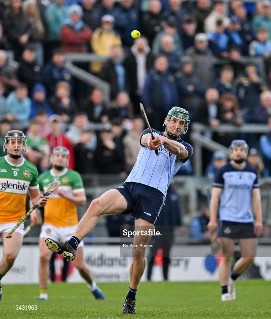 18 April 2026; Chris Crummey of Dublin during the Leinster GAA Senior Hurling Championship Round 1 match between Offaly and Dublin at Glenisk O'Connor Park in Tullamore, Offaly. Photo by Sam Barnes/Sportsfile