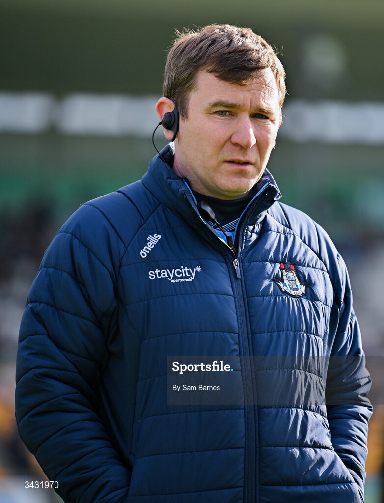 18 April 2026; Dublin manager Niall Ó Ceallacháin before the Leinster GAA Senior Hurling Championship Round 1 match between Offaly and Dublin at Glenisk O'Connor Park in Tullamore, Offaly. Photo by Sam Barnes/Sportsfile
