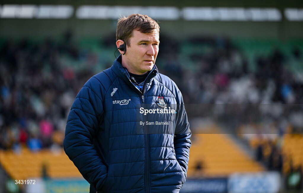 18 April 2026; Dublin manager Niall Ó Ceallacháin before the Leinster GAA Senior Hurling Championship Round 1 match between Offaly and Dublin at Glenisk O'Connor Park in Tullamore, Offaly. Photo by Sam Barnes/Sportsfile