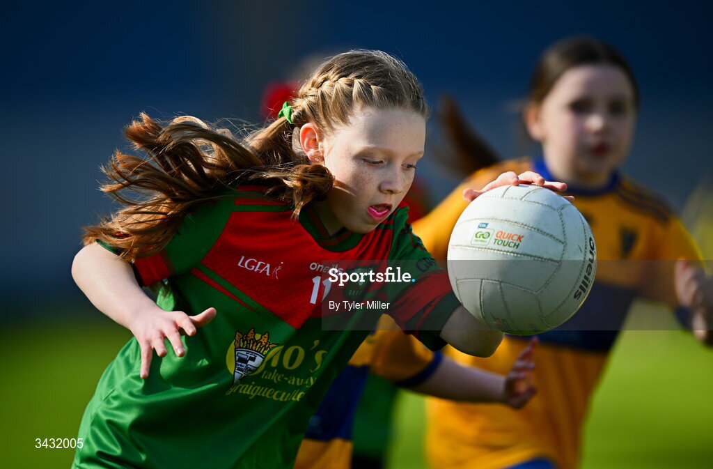 19 April 2026; Action from the 2026 LGFA Under 10 Go Games Festival Day at Croke Park in Dublin. Photo by Tyler Miller/Sportsfile