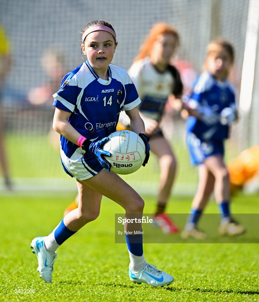 19 April 2026; Action from the 2026 LGFA Under 10 Go Games Festival Day at Croke Park in Dublin. Photo by Tyler Miller/Sportsfile