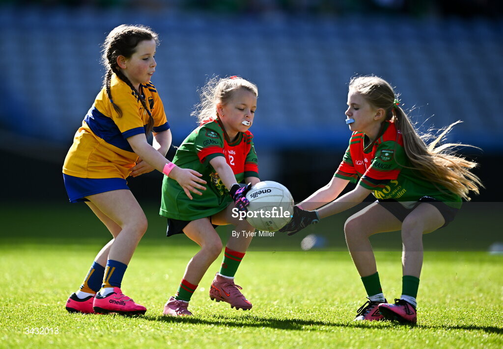 19 April 2026; Action from the 2026 LGFA Under 10 Go Games Festival Day at Croke Park in Dublin. Photo by Tyler Miller/Sportsfile