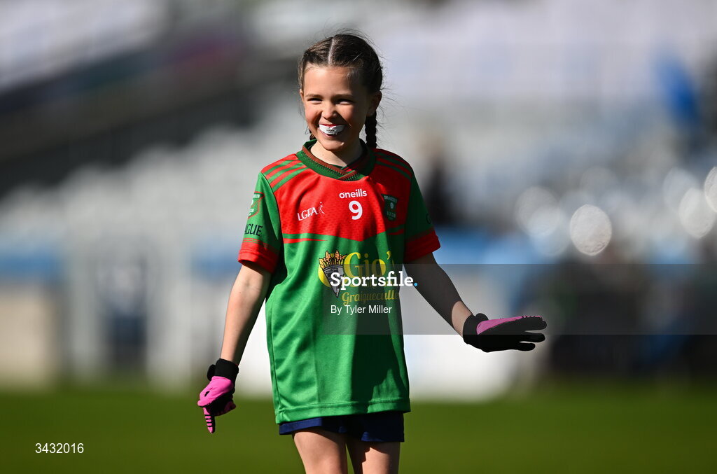 19 April 2026; Action from the 2026 LGFA Under 10 Go Games Festival Day at Croke Park in Dublin. Photo by Tyler Miller/Sportsfile
