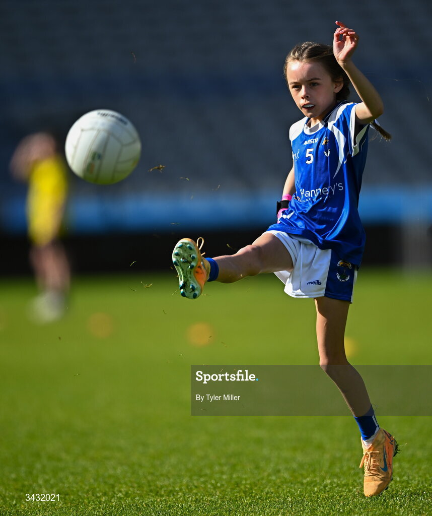 19 April 2026; Action from the 2026 LGFA Under 10 Go Games Festival Day at Croke Park in Dublin. Photo by Tyler Miller/Sportsfile