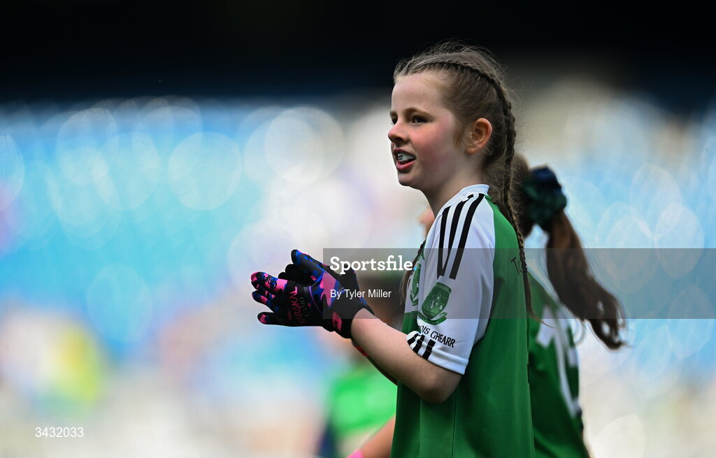 19 April 2026; Action from the 2026 LGFA Under 10 Go Games Festival Day at Croke Park in Dublin. Photo by Tyler Miller/Sportsfile