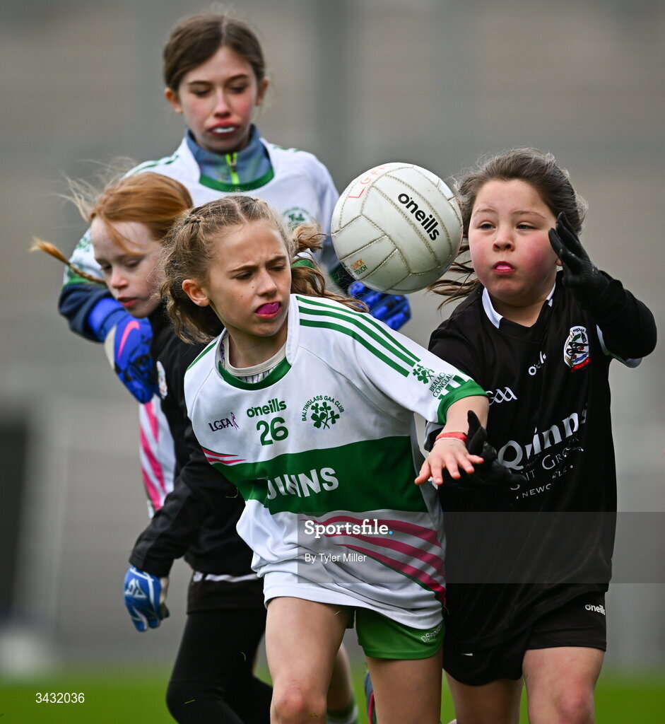 19 April 2026; Action from the 2026 LGFA Under 10 Go Games Festival Day at Croke Park in Dublin. Photo by Tyler Miller/Sportsfile