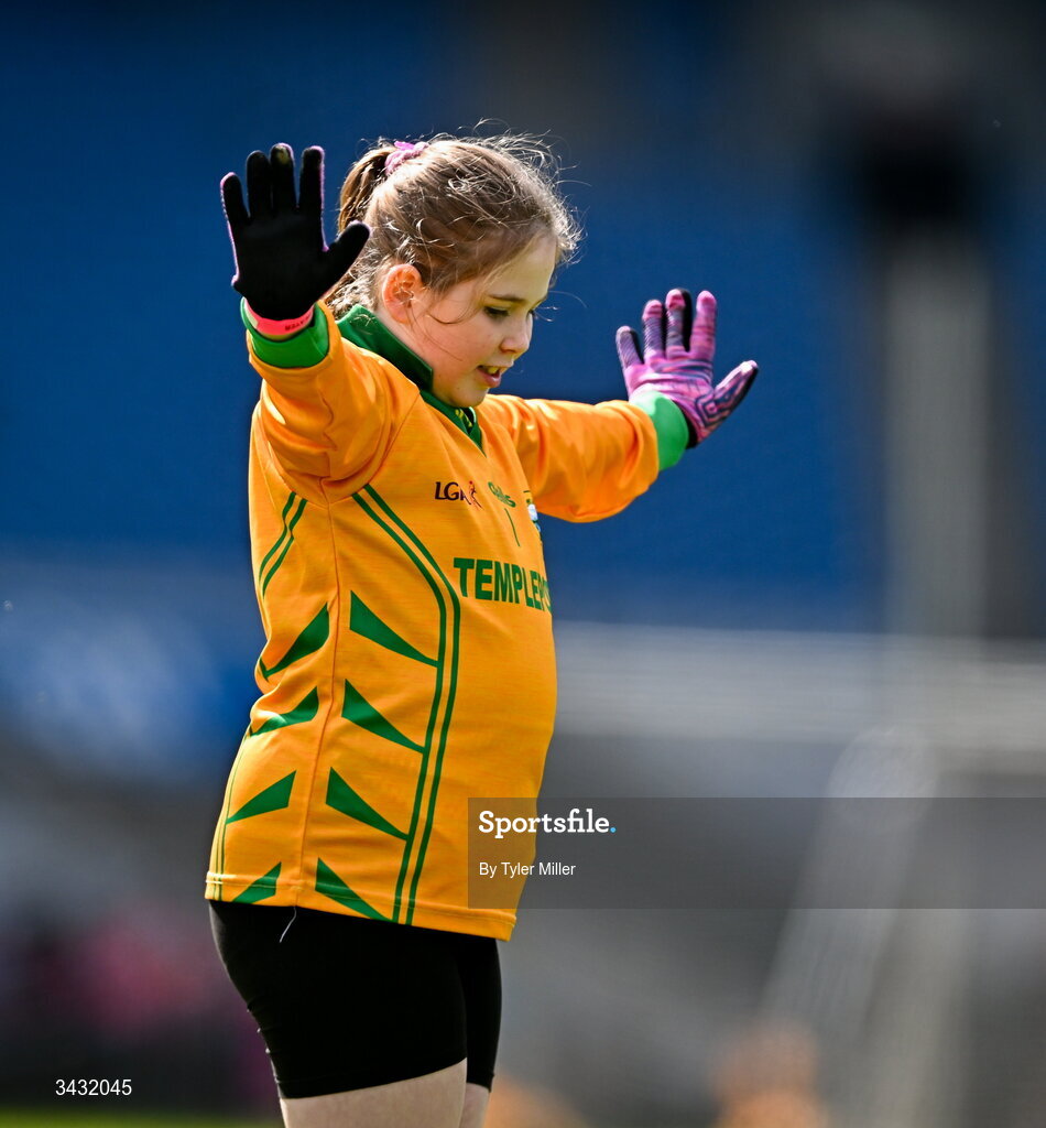 19 April 2026; Action from the 2026 LGFA Under 10 Go Games Festival Day at Croke Park in Dublin. Photo by Tyler Miller/Sportsfile