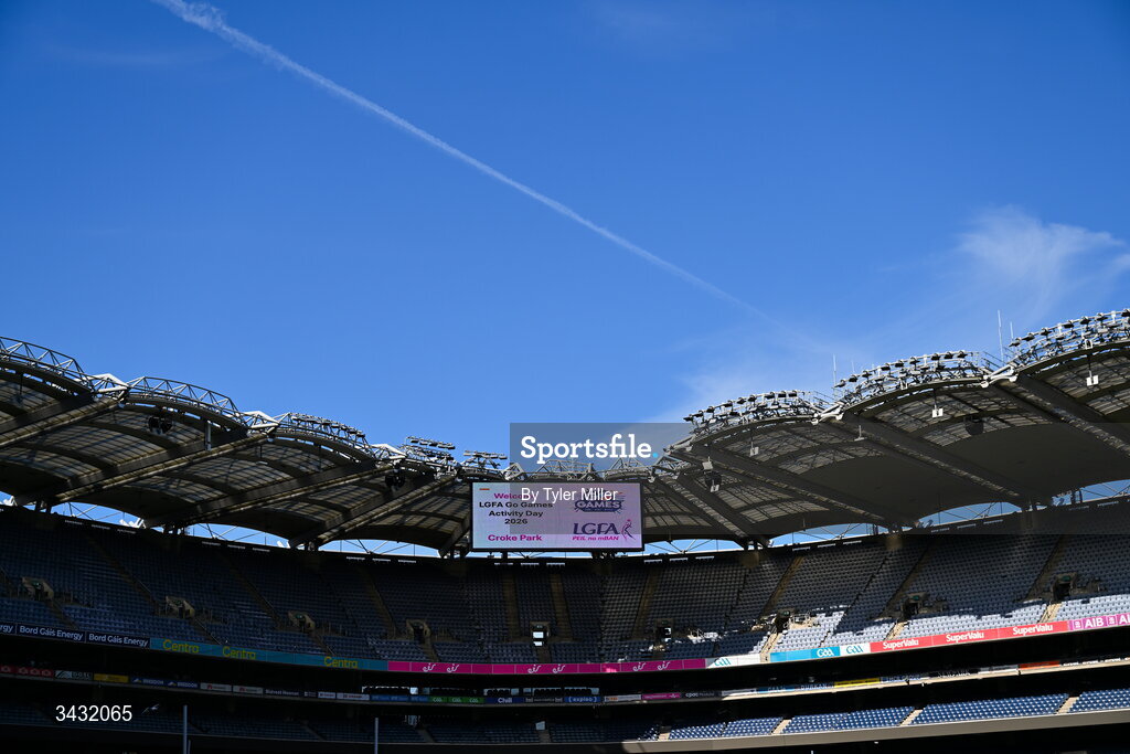 19 April 2026; A general view from the 2026 LGFA Under 10 Go Games Festival Day at Croke Park in Dublin. Photo by Tyler Miller/Sportsfile