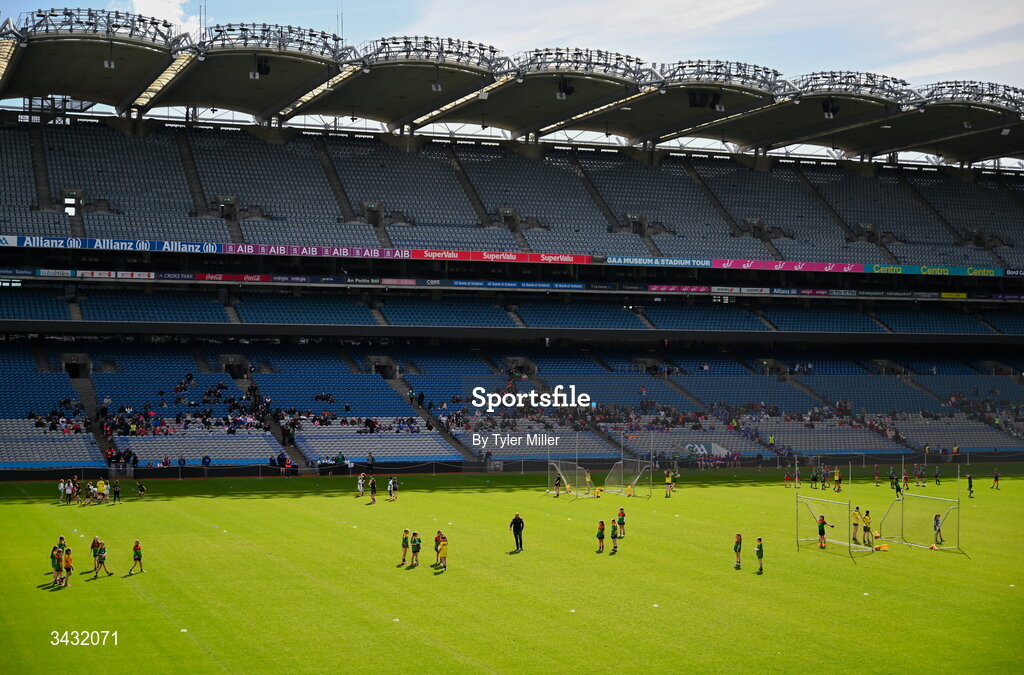 19 April 2026; A general view from the 2026 LGFA Under 10 Go Games Festival Day at Croke Park in Dublin. Photo by Tyler Miller/Sportsfile