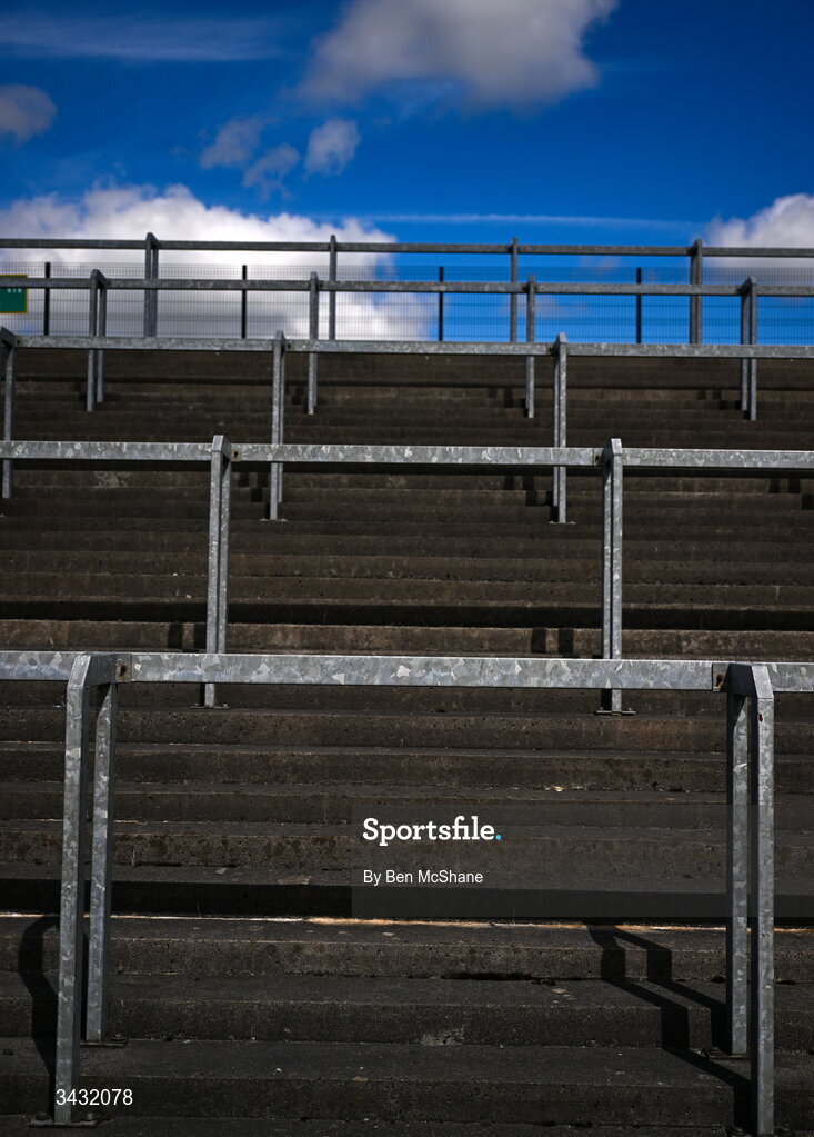 19 April 2026; A general view of Glenisk O'Connor Park before the Leinster GAA Football Senior Championship quarter-final match between Meath and Westmeath at Glenisk O'Connor Park in Tullamore, Offaly. Photo by Ben McShane/Sportsfile