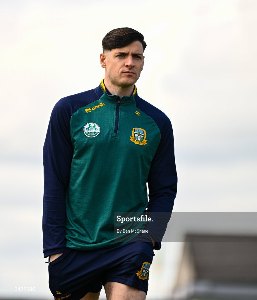 19 April 2026; Seamus Lavin of Meath before the Leinster GAA Football Senior Championship quarter-final match between Meath and Westmeath at Glenisk O'Connor Park in Tullamore, Offaly. Photo by Ben McShane/Sportsfile