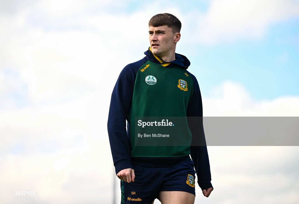 19 April 2026; Seán Rafferty of Meath before the Leinster GAA Football Senior Championship quarter-final match between Meath and Westmeath at Glenisk O'Connor Park in Tullamore, Offaly. Photo by Ben McShane/Sportsfile