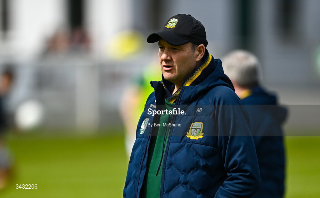 19 April 2026; Meath manager Robbie Brennan before the Leinster GAA Football Senior Championship quarter-final match between Meath and Westmeath at Glenisk O'Connor Park in Tullamore, Offaly. Photo by Ben McShane/Sportsfile