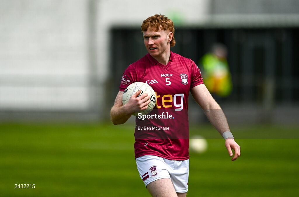 19 April 2026; Ronan Wallace of Westmeath before the Leinster GAA Football Senior Championship quarter-final match between Meath and Westmeath at Glenisk O'Connor Park in Tullamore, Offaly. Photo by Ben McShane/Sportsfile